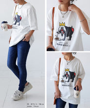 画像をギャラリービューアに読み込む, Tシャツ antiqua×マンドリル ロゴ入り M/L