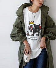画像をギャラリービューアに読み込む, Tシャツ antiqua×マンドリル  ロゴ入り M/L
